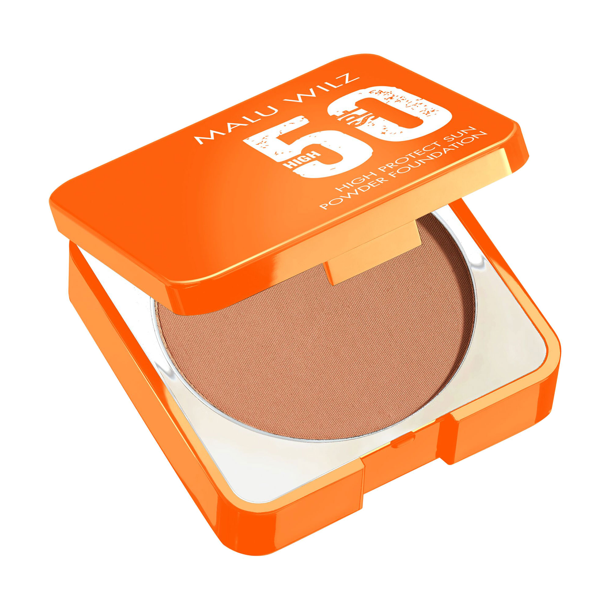 Тональна пудра для обличчя Malu Wilz High Protect Sun Powder Foundation, SPF 50, Теплий беж, 9.5 г
